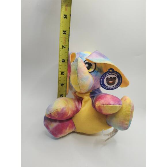 A&A Global Tie Dye Elephant Plush Stuffed Animal Toy 8" Colorful Carnival Prize - Picture 2 of 8